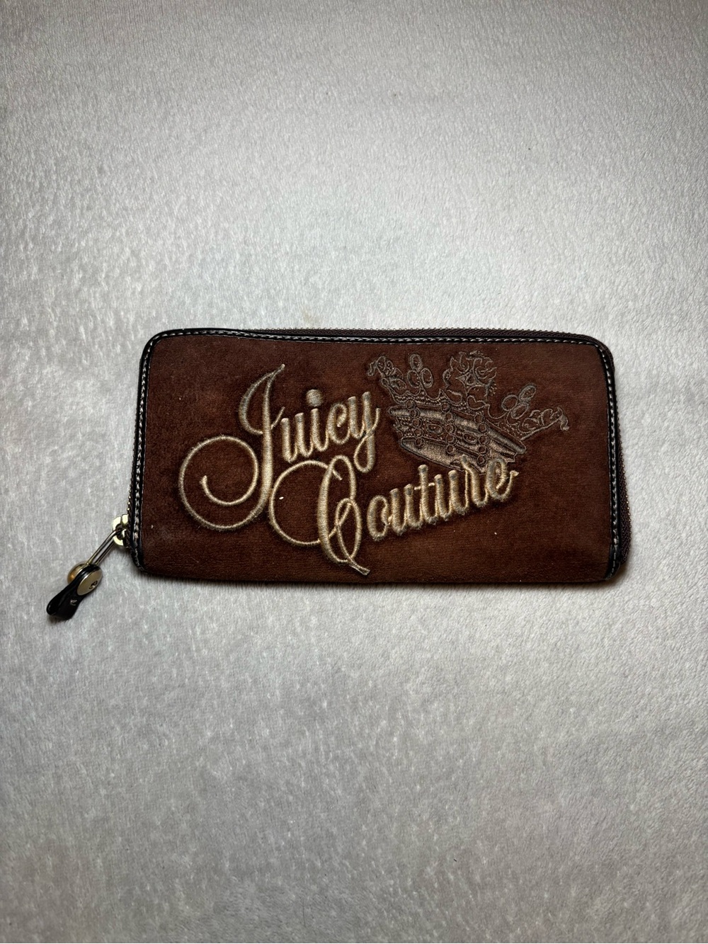 Juicy Couture Vintage Y2K Brown Velour Wallet